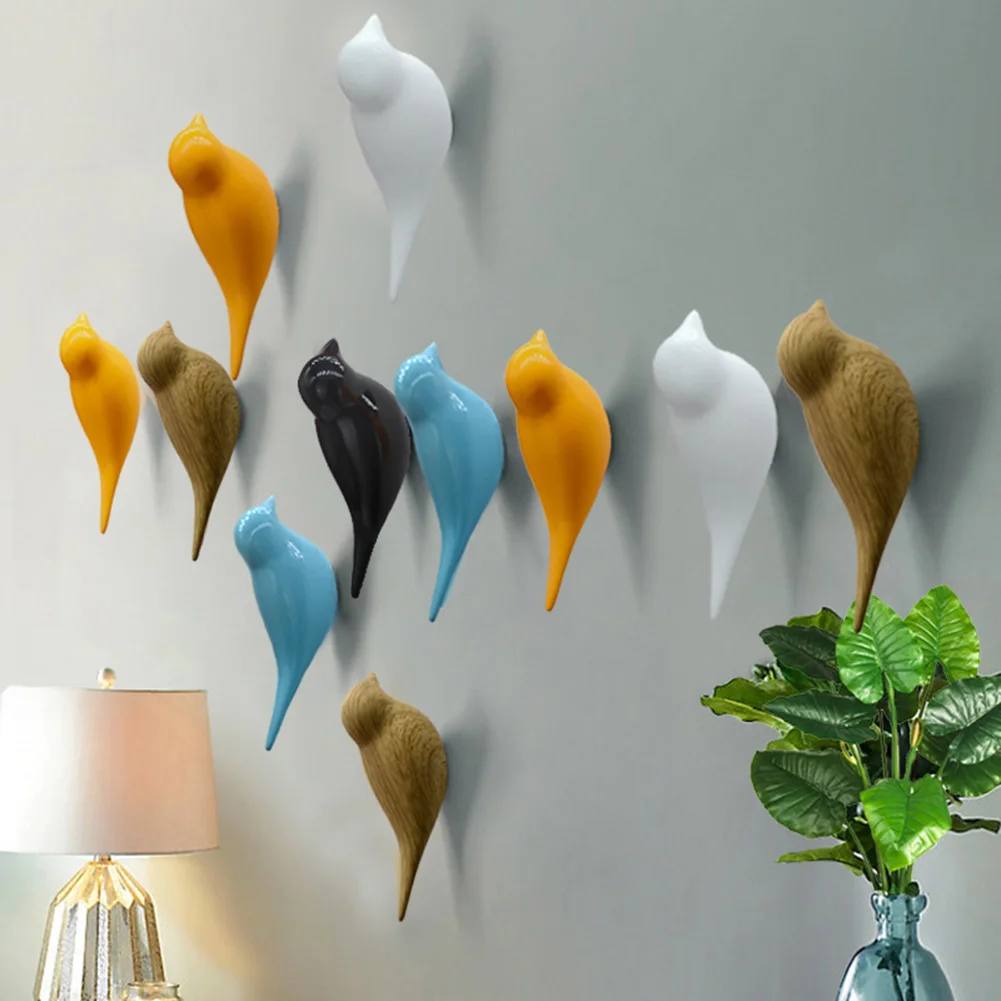 الإبداعية جدار السنانير الطيور الديكور الراتنج الخشب الحبوب خطاف نوم الباب بعد الحيوانات السنانير 3D خطاف تعليق المعاطف واحدة حمالة تعليق جد...