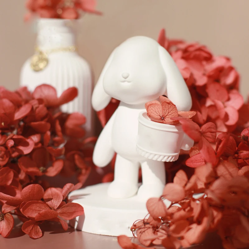 Кролик девушка силиконовая форма «сделай сам» корейские эфирные масла Ароматерапия кролик гипса бетонная глина эпоксидные поделки молд ручной работы