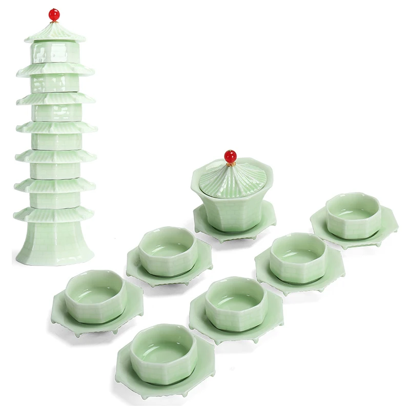 

Chinese Kung Fu Tea set Towl gaiwan teapot teacups trays tea sets Teaware ceramic fot gift puer Drinkware Travel Bag