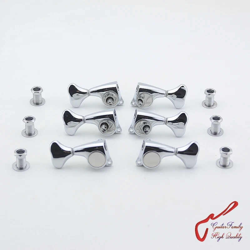 

1 Set Super Quality Gear Ratio 1:21 Guitar Machine Heads Tuners Chrome ( #0725 ) MADE IN KOREA