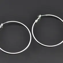 DoreenBeads посеребренные женские серьги-кольца 55x50 мм, продается в упаковке 5 пар из иу