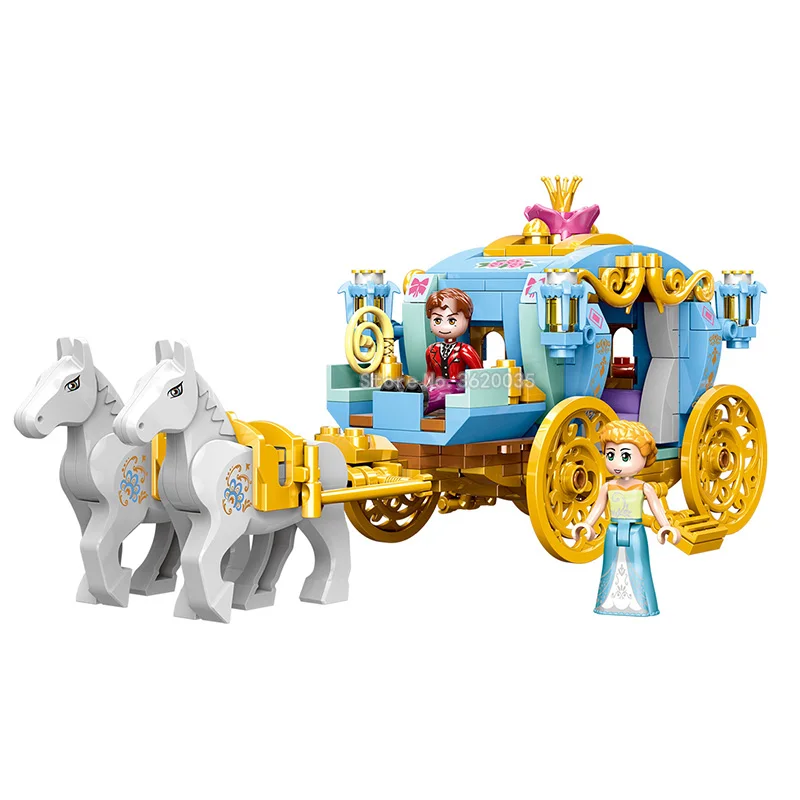 Princess Magic Carriage Girl Building Blocks Series Figures Assemble Model Girl Castle Give Girl A Birthday Gift With Legoinglys