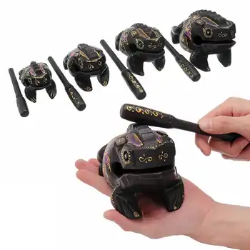

Wooden Animal Money Lucky F rog Hand-carved Kids Musical Instrument Percussion Toy Gift Ornaments