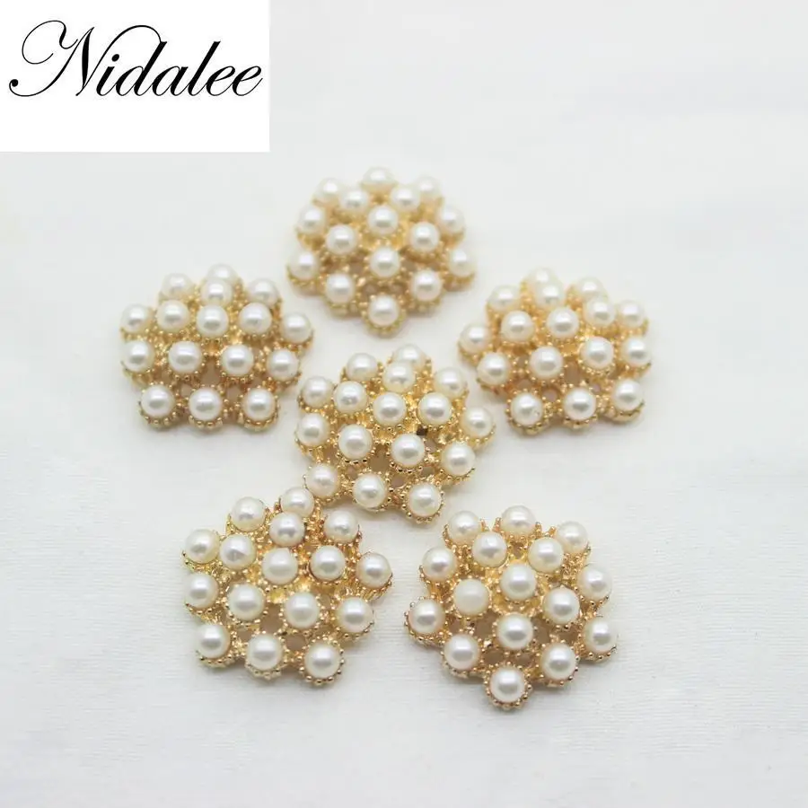Pearl Semicircle Flatback Style Bucles for clothing-23mm,10pcs