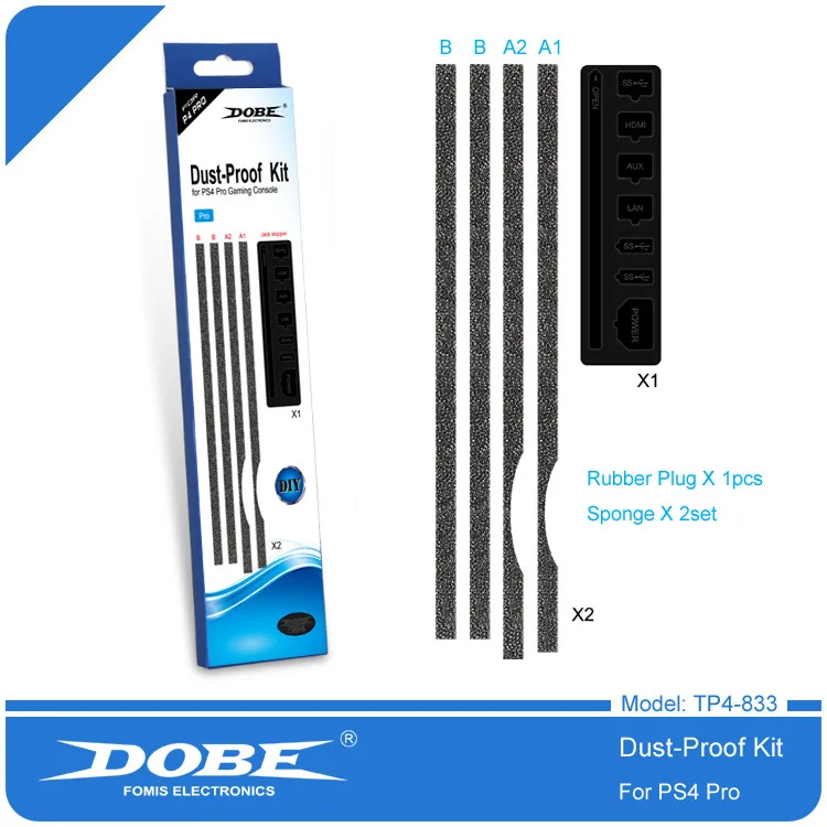 for PS4 Pro Dust Proof Cover Case Mesh Stopper Pack Kits Gaming Console 2-in-1 Prevention Dustproof Kit | Электроника