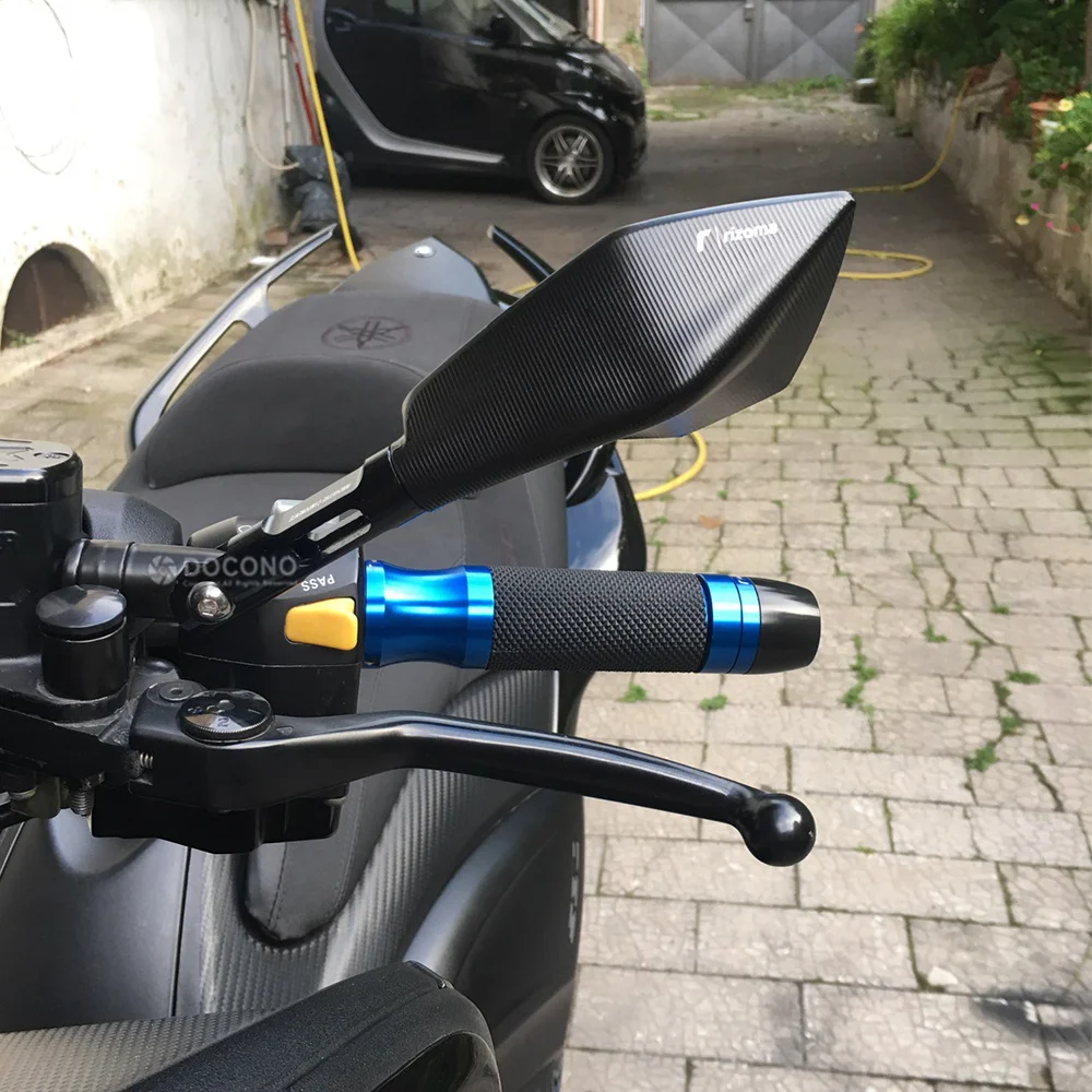 Универсальный Мотоцикл CNC зеркало заднего вида белый объектив для KAWASAKI z1000 er 4n ninja