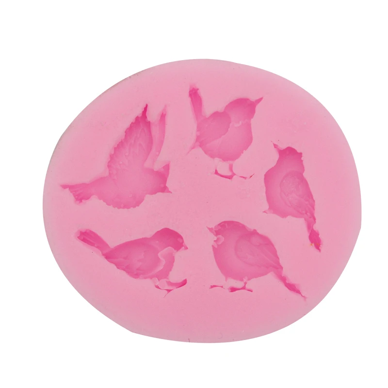 

3D DIY Cute Birds Silicone Mould Fondant Cake Molds Chocolate Mould Decorating Tools New Kitchen Baking Tools