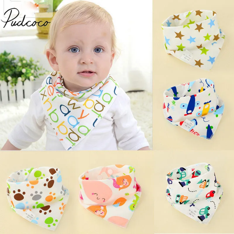 

2019 Brand New 1Pcs Infant Kids Baby Unisex Feeding Saliva Towel Dribble Triangle Bandana Bibs Burp Cloths Baby Gifts