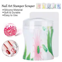 5 색 실리콘 젤리 네일 아트 폴란드어 전송 stamper 스탬프 스크레이퍼 템플릿으로 스탬프 인쇄 매니큐어 도구 장식(China)
