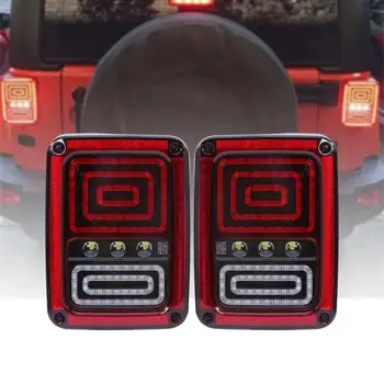 

2Pcs LED Tail Lights Brake Lamp 2th Generation US for Jeep Wrangler 07-16/07-15 Auto Rear Turn Signal Reverse Backup Taillight