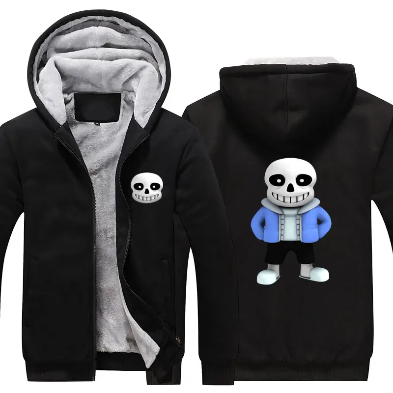 

Fans Made Unisex UNDERTALE Winter Hoodie Warm Zip Up Hoodies 3D Printed Hooded Casual Coat Hip Hop Sweatshirts