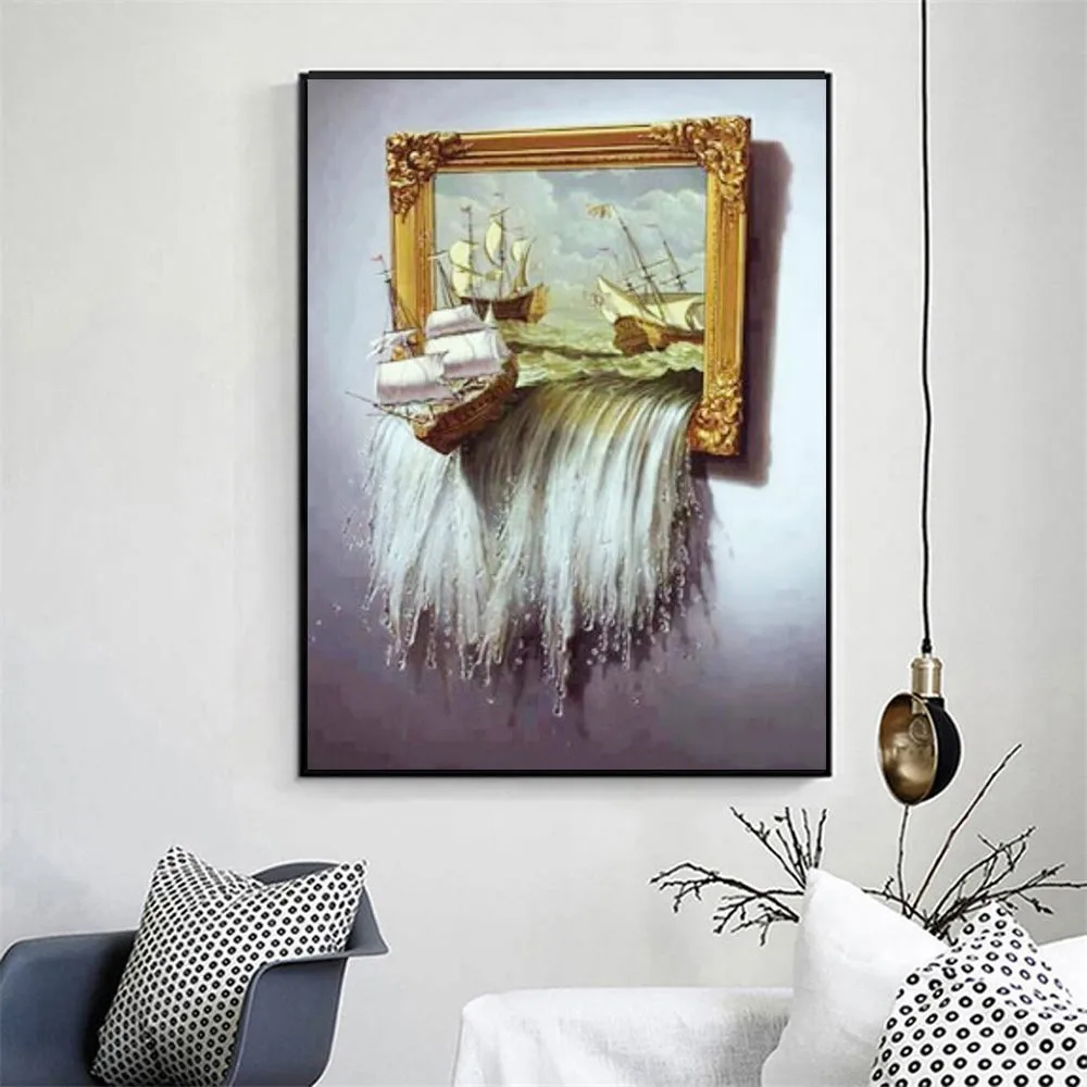 Huacan алмазная вышивка распродажа пейзаж мозаика 5D рыбы живопись|painting cross stitch|diamond