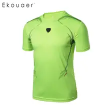 Мужская футболка с v-образным вырезом и коротким рукавом, быстросохнущая летняя спортивная футболка с геометрическим рисунком красного цвета, зеленая Спортивная модная обычная футболка