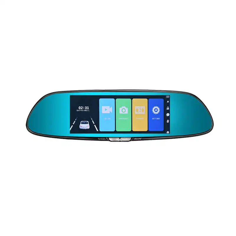 

7.0 Inch Press Screen Car Dvr Camera Rearview Mirror Dvrs Dual Lens Recorder Night Version Dash Cam Fhd 1080P Registrator