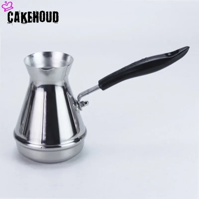 CAKEHOUD Европейский портативный Мокко с длинной ручкой кофейник из нержавеющей