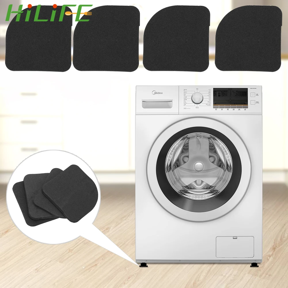 

HILILFE Drawer Shelf Liners 4pcs/set Mat for Foot of Furniture Cabinet Refrigerator Anti-Vibration Pad Shock Proof