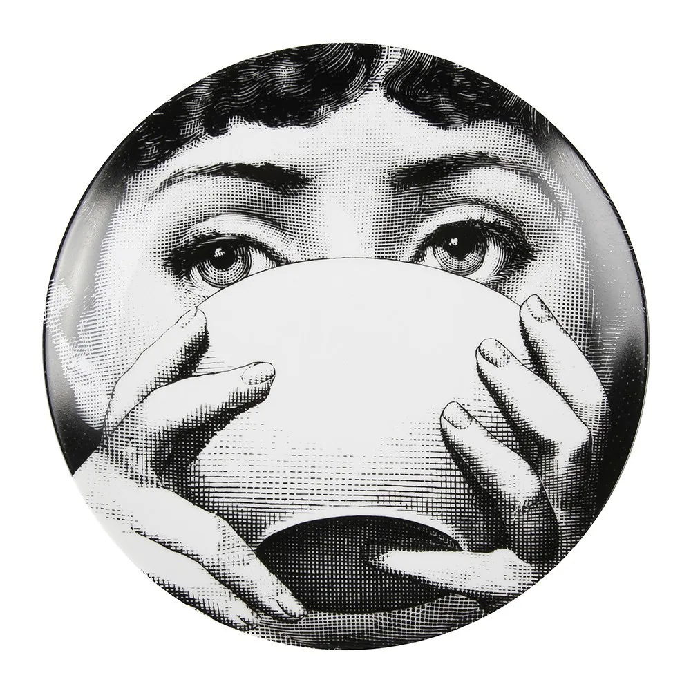 Rosenthal Piero fornasetti тарелки Стиль 8 дюймов дома Настенная Декорация плиты бар отеля справочная информация иллюстрации посуды оптом