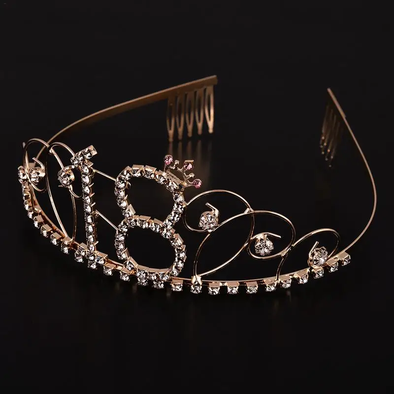 Корона на день рождения цифровая шляпа стразы аксессуары для волос повязка