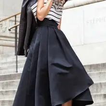 Женская стрейчевая расклешённая и в складку с завышенной талией, необычная длинная юбка макси