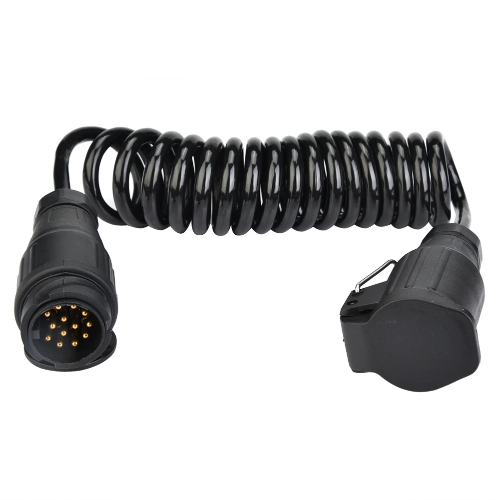 Европейский стиль 13-контактный разъём проводка пружинный кабель Соединительный адаптер для прицепа караван для питания прицепа/Караван огни