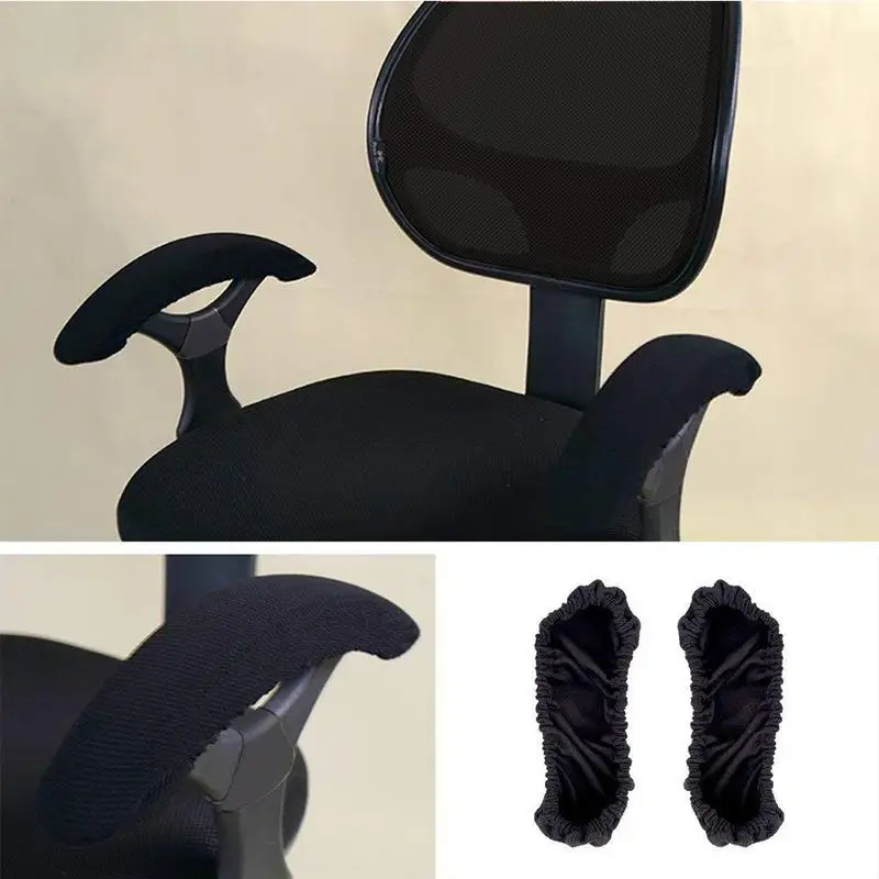

2 Pcs Armrest Gloves For Office Chairs Knitted Sleeve Swivel Chair Armrest Slip Proof Sleeve Pack Chair Cover