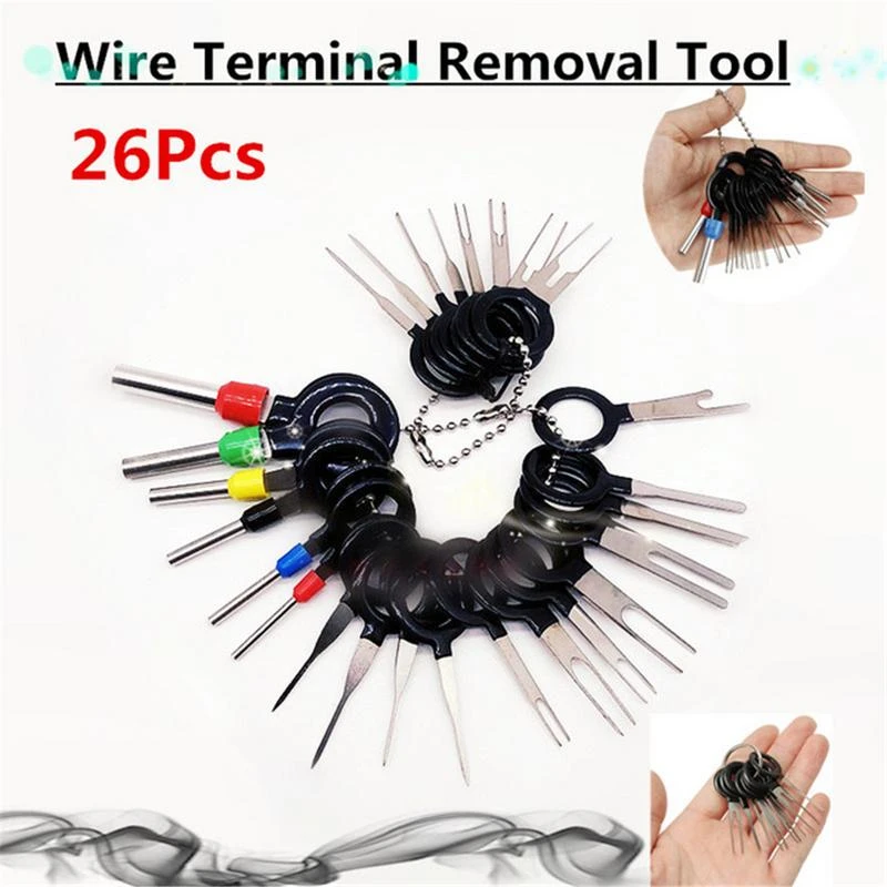36x Motorcycle Wire Terminal Removal Tool Crimp Connector Extractor Release Pin