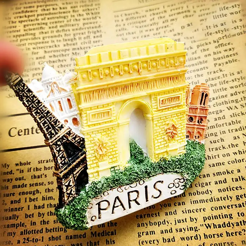 

Refrigerator Stickers France Paris Eiffel Tower Triumphal Arch Notre Dame Innovative Magnetic Stickers Tourist Souvenirs p40