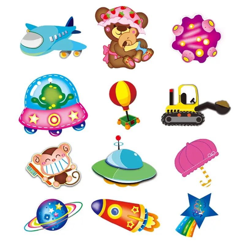 

COSBILL Iron- On Transfers For Clothing 24*26 cm Patches Children Gift Stickers 12 Pieces/Lot Patch For Clothes Appliques Y-108
