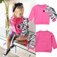 Moda dziewczynek frędzle 3D Zebra bluzy sweter jesień/zima ciepły bawełniany Top z długim rękawem bluza dziecięca sweter