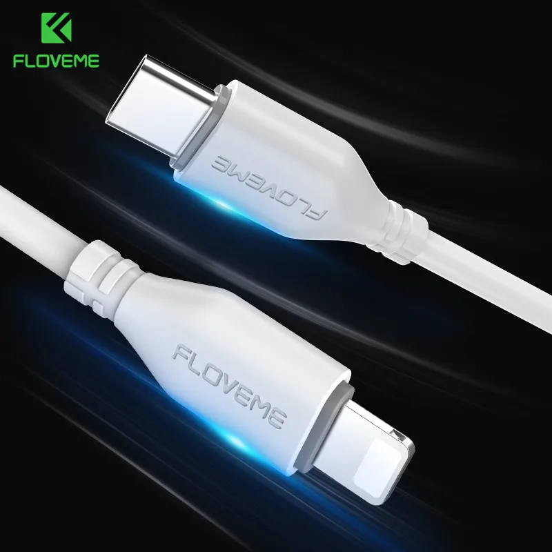 

FLOVEME Type C Phone Cable For iPhone X XS Max XR Fast Charger 18W Reversible Charging USB-C PD Plug Data Cord Cable Type-C Data
