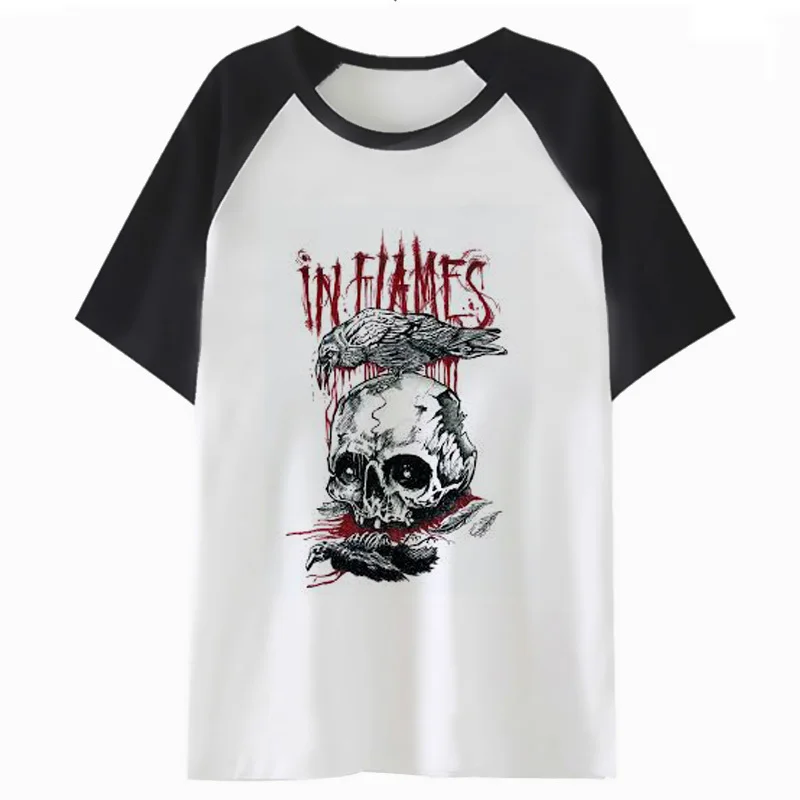 

in flames t shirt tee hip harajuku tshirt clothing top funny for hop men streetwear t-shirt male I3265