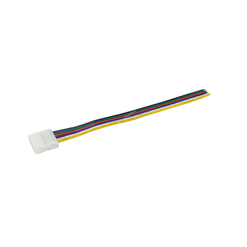 100 шт. 6 pin RGB CCT Светодиодная лента Разъем 12 мм ширина RGBWW Solderless адаптер для +