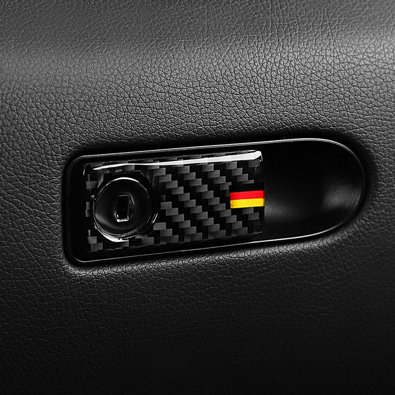 Автомобильный ящик для хранения перчаток из углеродного волокна с ручкой Mercedes Benz