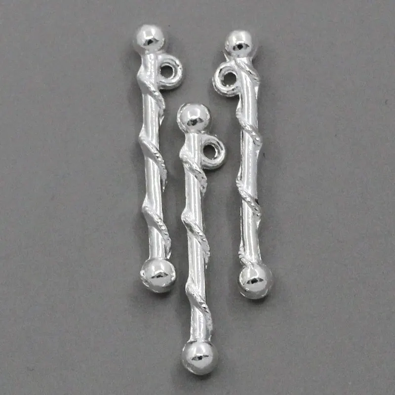 Doreenbeads амулет кулоны Majorette дубинка Посеребренная 26x3,5 мм, 30 шт(B23365) Иу
