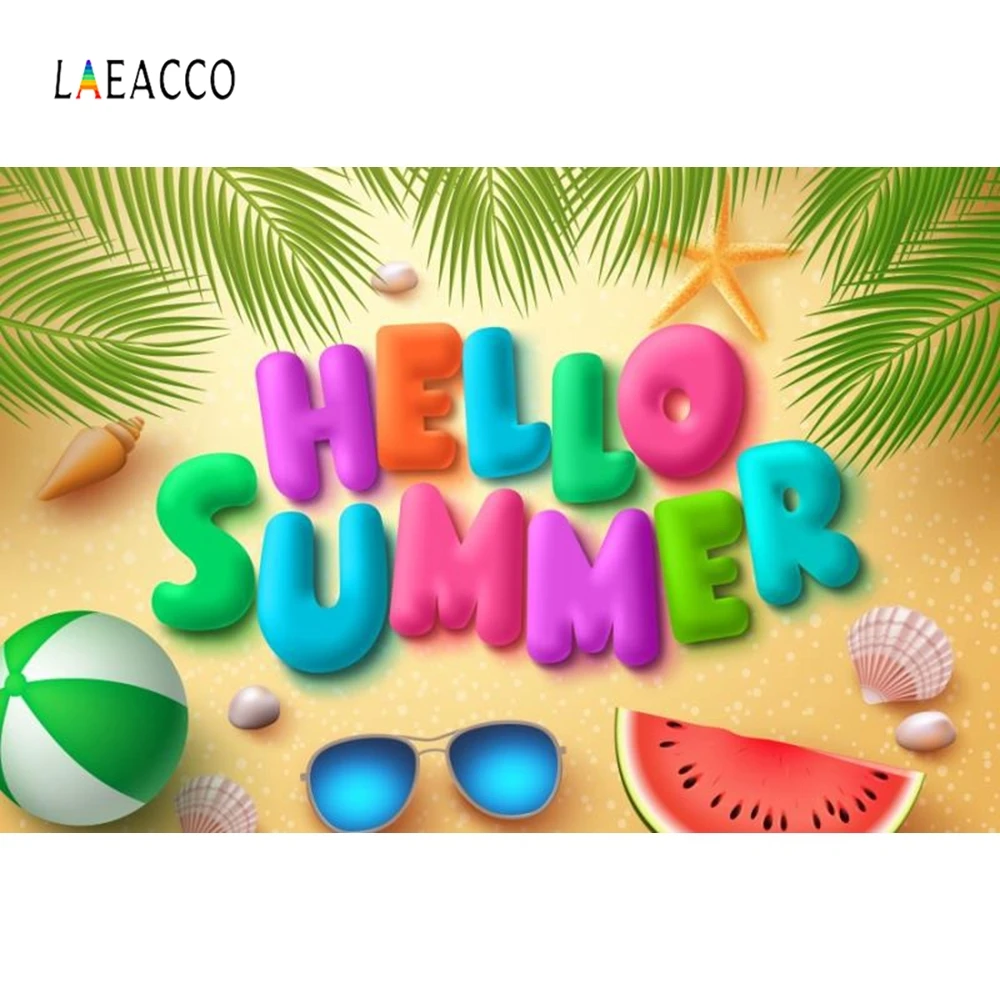 

Laeacco Colorful Summer Backdrop Balloons Starfish Photography Backgrounds Customized Photographic Backdrops For Photo Studio