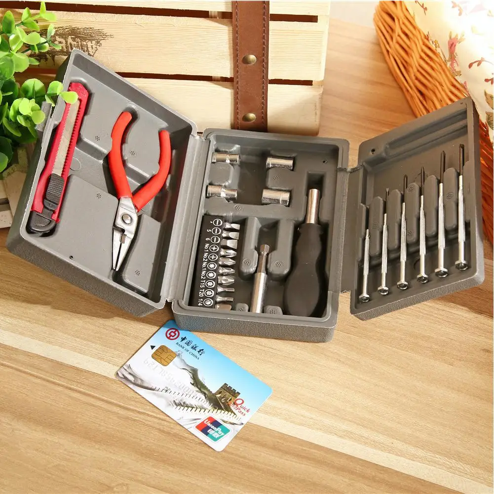 

24PCS/Set Home Hardware Toolbox Large And Small Screwdriver Set Multifuntional Repairing Tool Set High Quality Home Tool Box