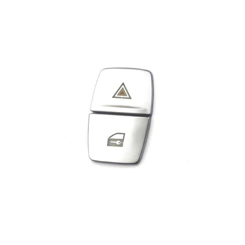 

For BMW 1 2 3 4 Series 3GT 2014 2015 2016 2017 2018 2pcs ABS Chrome Car Interior Warning Light Switch Button Sticker Cover