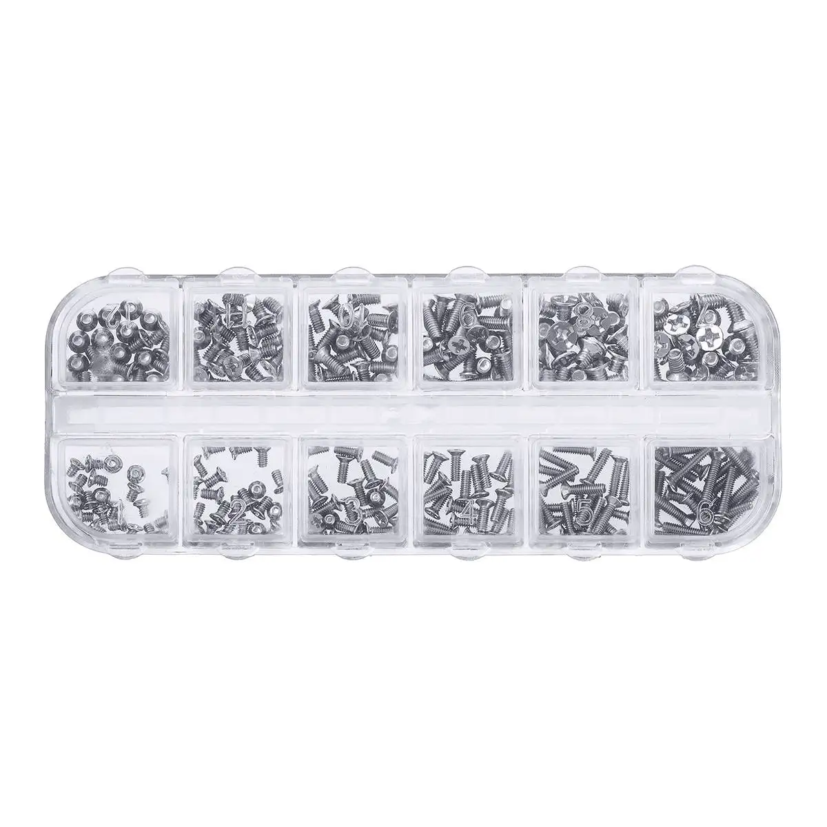 

Suleve MXNP1 240Pcs Mini Nickel Plating Phillips Screw Electronic Flat Head Notebook Laptop Repair