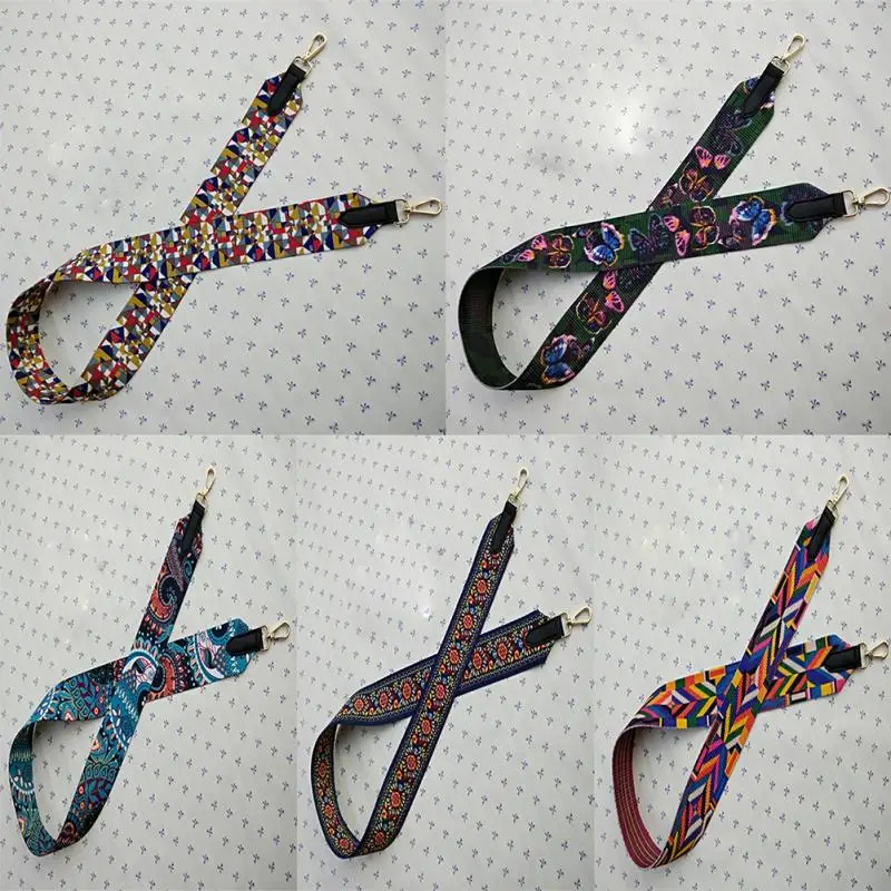 

Single Shoulder Bag Strap Handle Colorful Ethnic Wide Shoulder Belts High Quality Replacement Shoulder Hanger Handbag Straps#125