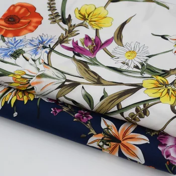 

Rural wind flowers bloom reactive dyeing pure cotton fabric for dress shirt tissus au meter tissu telas tecido shabby chic DIY