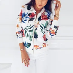 5XL Plus Size Women Retro Floral Printed Jacket Chiffon Long Sleeve Zipper Bomber Jackets Spring Coat Female Biker Outwear Tops 5XL Plus Size Women Retro Floral Printed Jacket Chiffon Long Sleeve Zipper Bomber Jackets Spring Coat Female Biker Outwear Tops