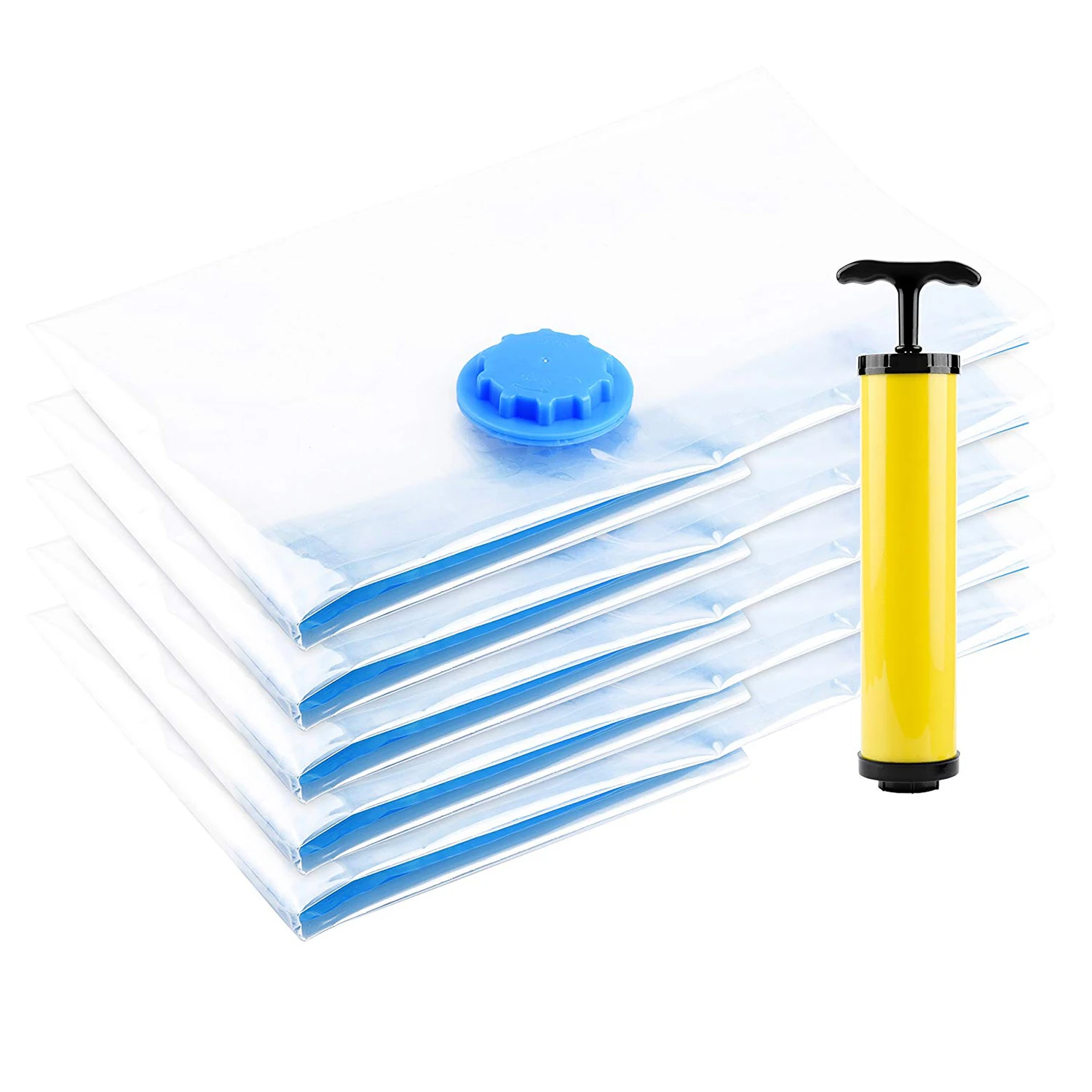 

Travel Vacuum Storage Bag,Space Saver Bags for 85% More Compression ,Double-Zip Seal, Triple Seal Turbo-Valve with Travel Han