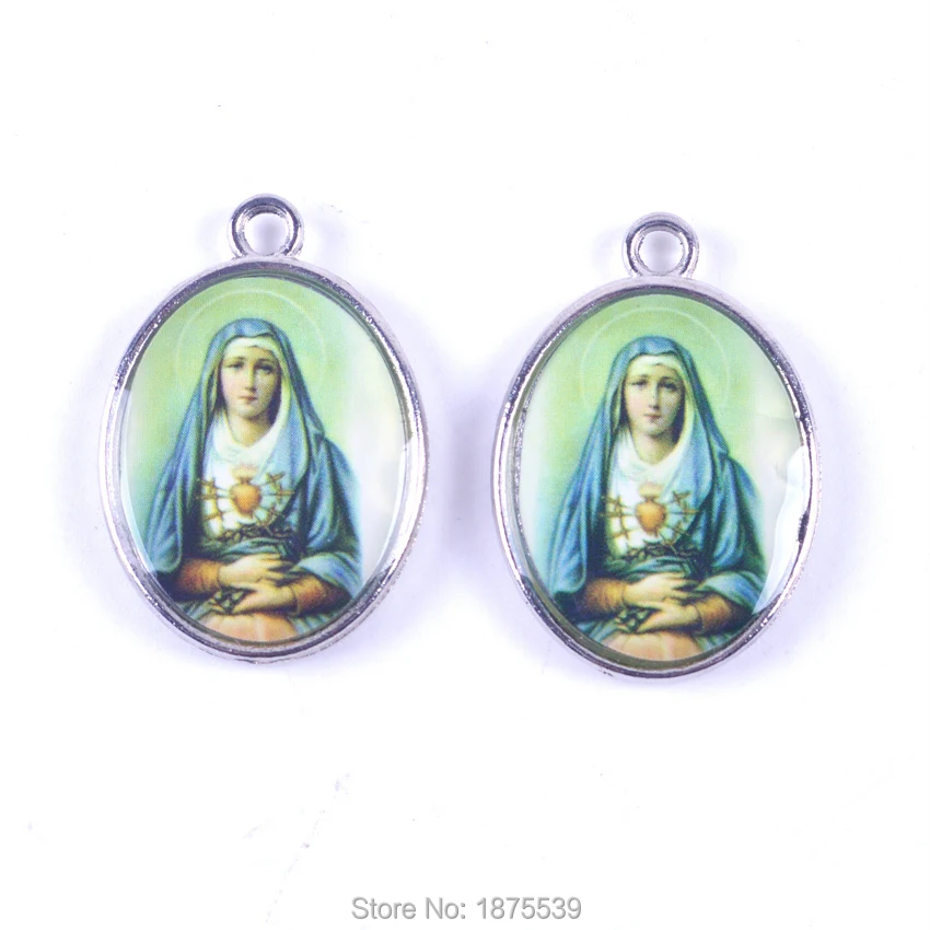 

29*20 mm Medium Size Seven Sorrows Rosary Pendant