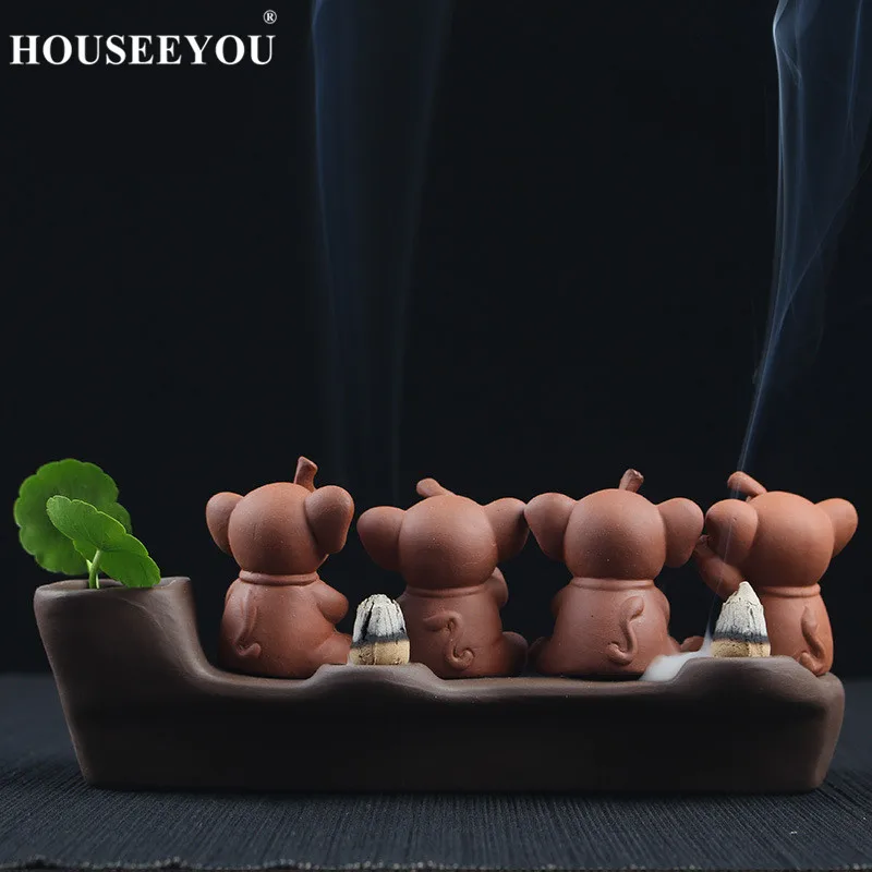 Houseyou ароматическая горелка с надписью Love Elephant керамический водопад Censer домашний