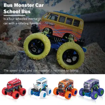 

Bus Monster School Car Alloy Child Inertia Toy Boy Fall Resistance Bigfoot SUV Car Anti-fall Classic Children's Toy Mini Truck