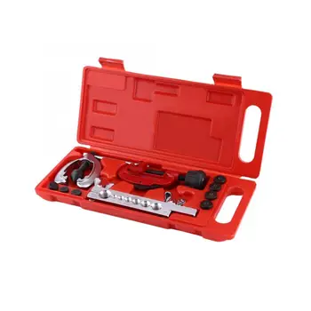 

10pc Brake Fuel Pipe Repair Double Flaring Dies Tool Set Clamp Kit Tube Cutter Tools 45# Steel