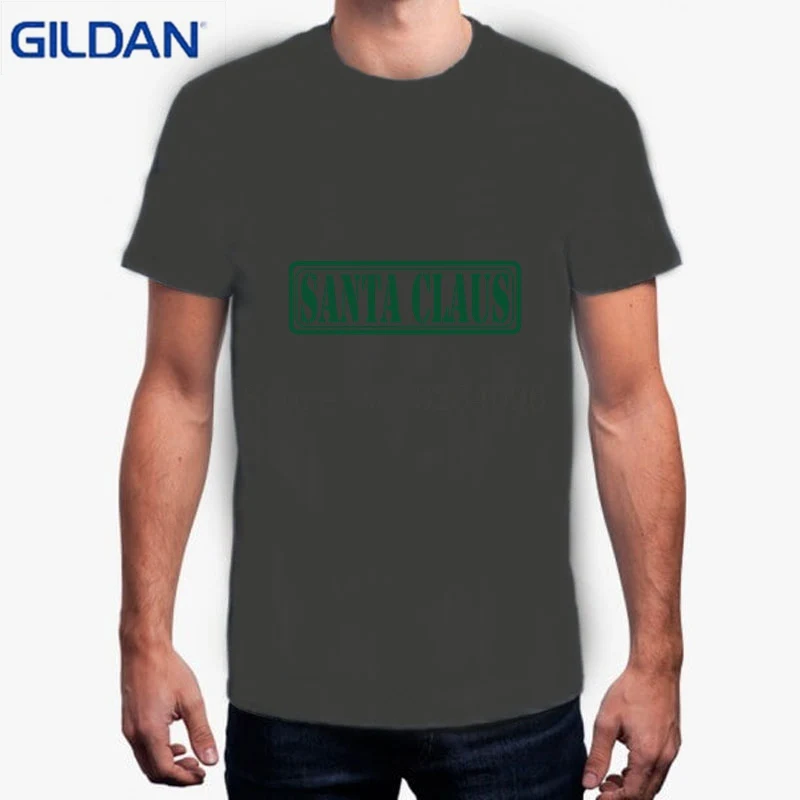 Вязанная сухая Футболка мужская La Camiseta Санта Клаус Знак брендовая Gildan футболка