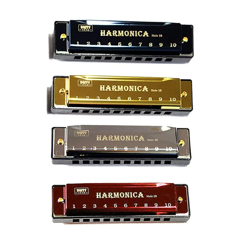

Titanium copper core harmonica high hardness C key 10 hole 20 tone blue harmonica perfect for beginners good quality