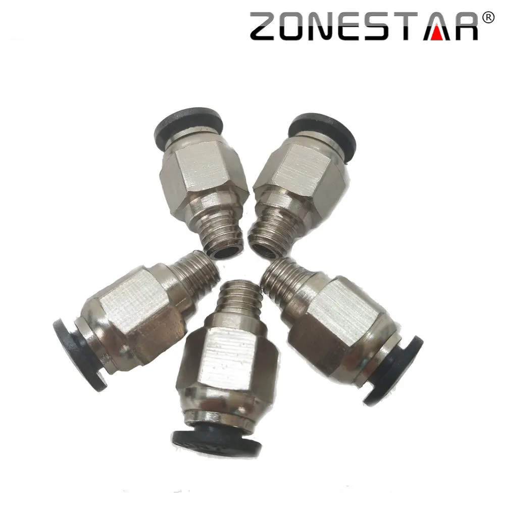 

ZONESTAR 2PCS/LOT PC4-M6 3D Printer J-head Pneumatic Connectors PTFE Tube Quick Couple Fittings Reprap Hotend Free Shipping