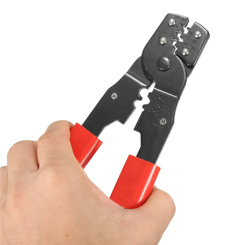 

Crimping Pliers High Carbon Steel Cutting Wires Terminals Crimpper Red Durable Portable Multi-functional Hand Tools